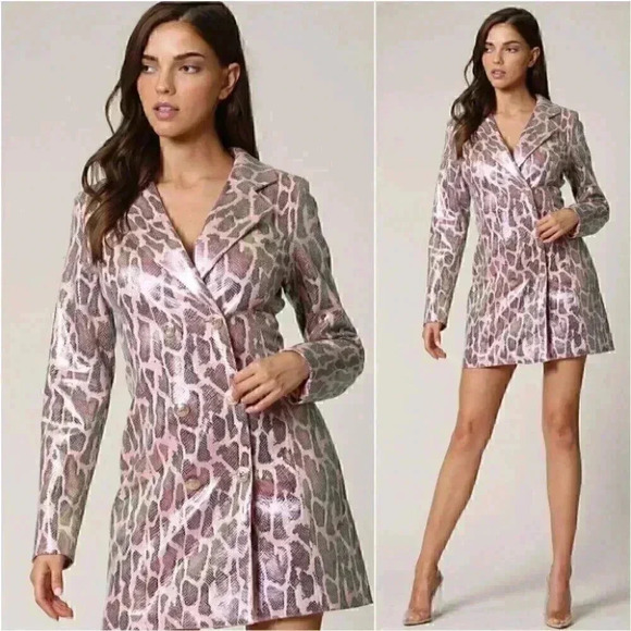 KENDRA Snake Print Blazer Dress - Picture 3 of 5